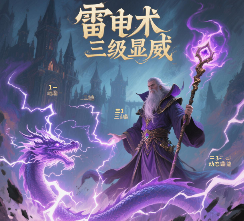 雷电术技能到了三级才有伤害！